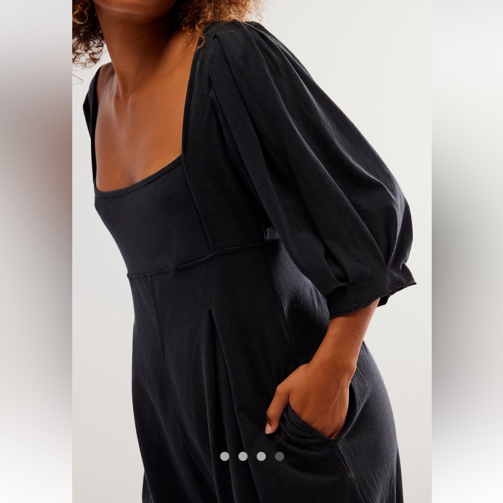 Intimately Free People Lotta Love Black Jumpsuit Size Extra Small EUC ๐ค - Picture 3 of 12